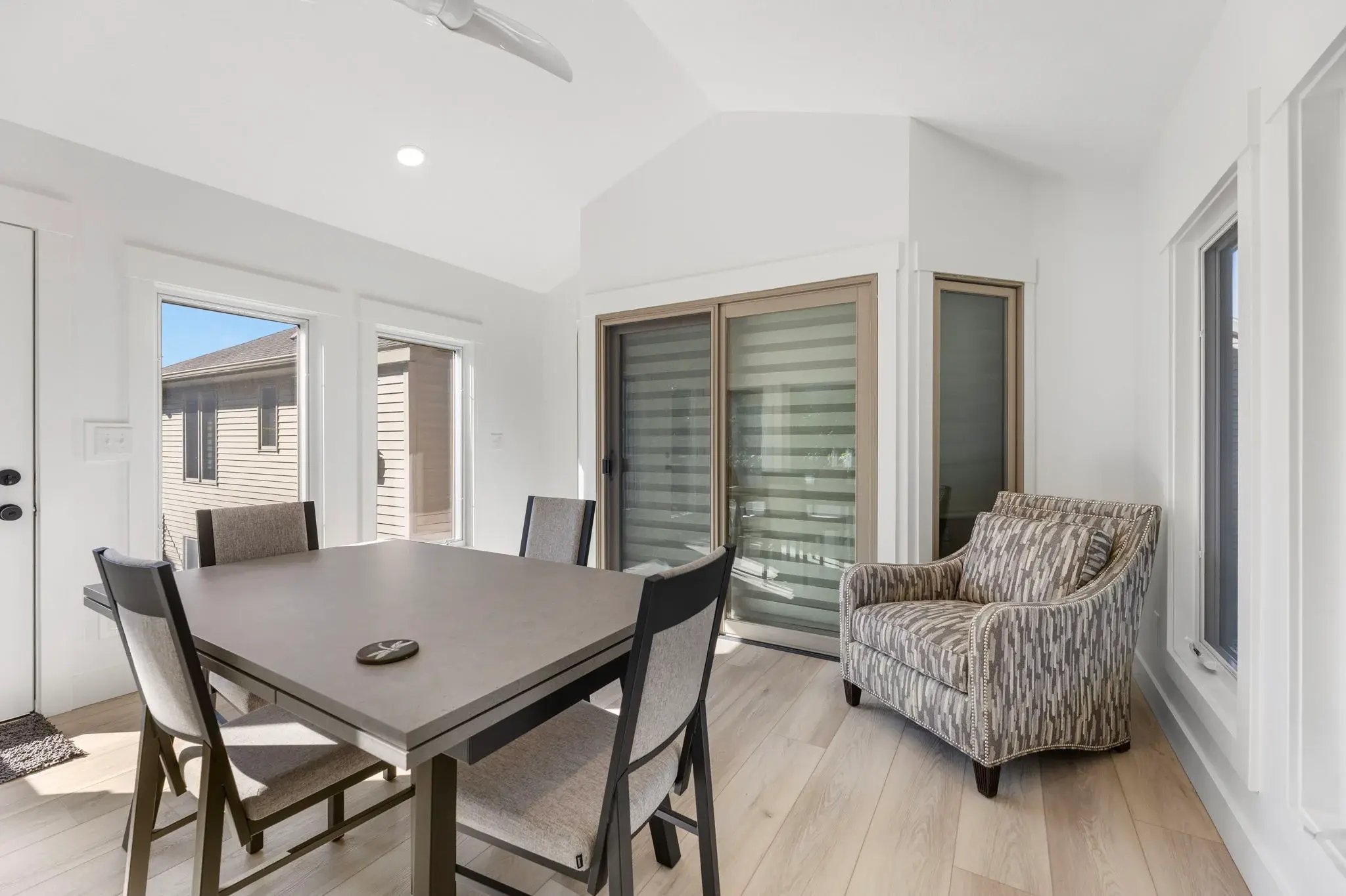 interior finished addition slider door view