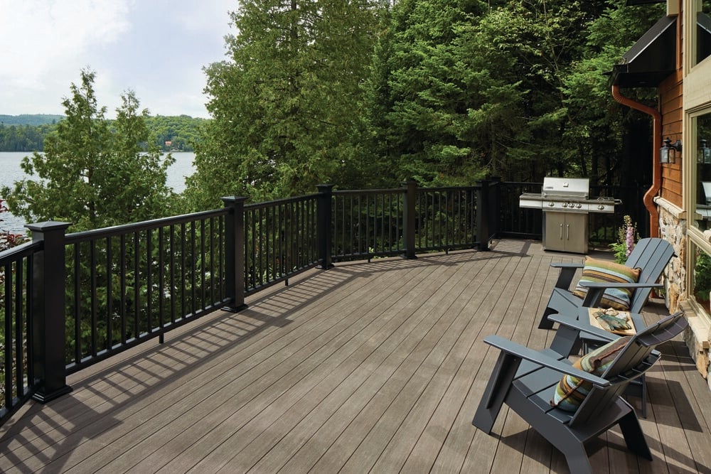 Vintage Dark Hickory Premier Rail Black